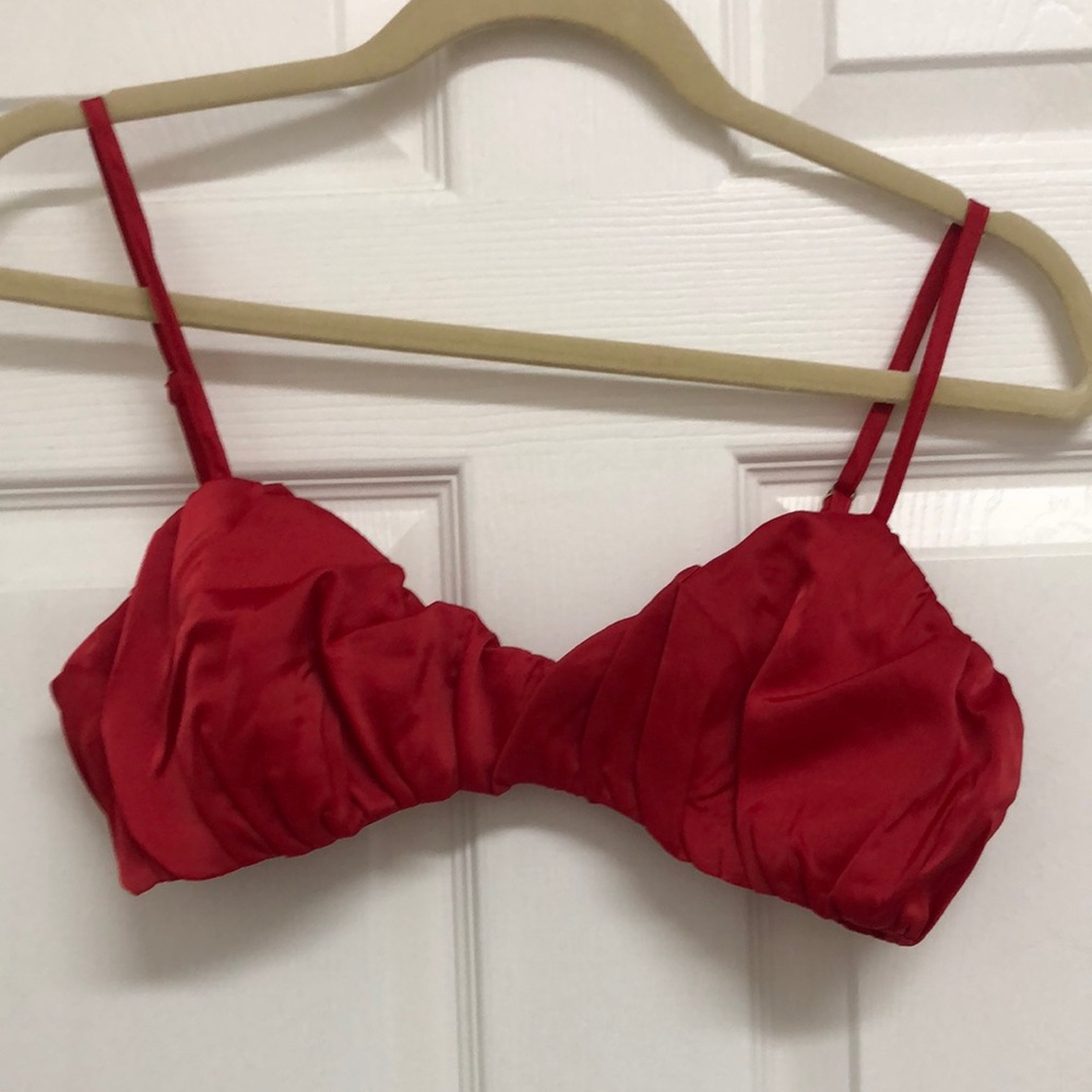 PrettyLittleThing Red Minimalist Bra Top